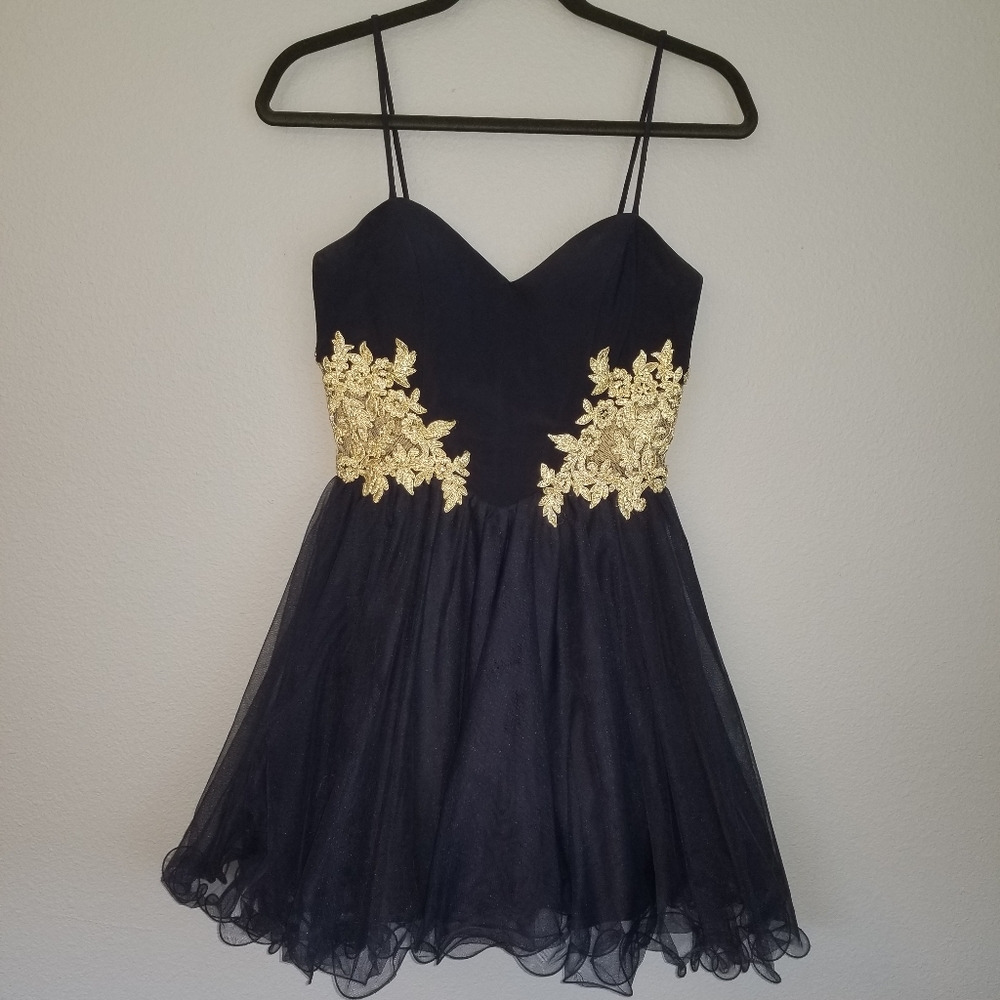 Navy Blue short homecoming dress